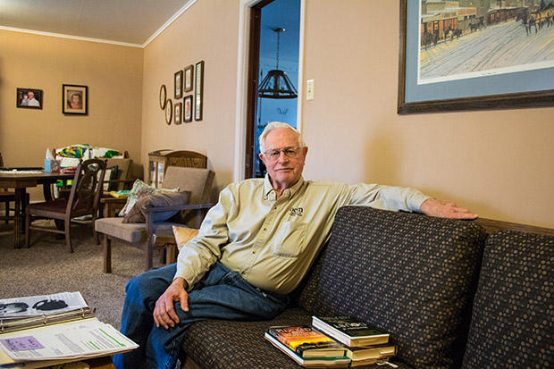 Paul Muegge, a rancher and former state lawmaker, at his home in Tonkawa, Okla. Credit Joe Wertz / StateImpact Oklahoma 
